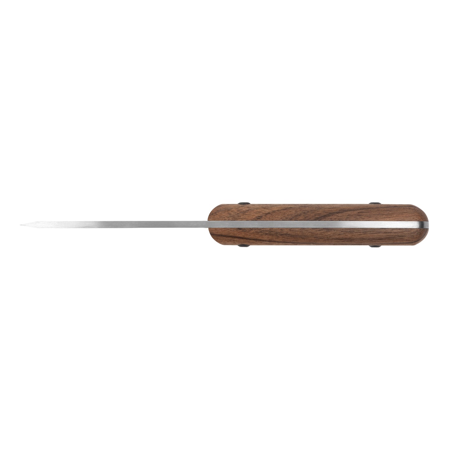 Wooden lighter with a metallic accent on a white background