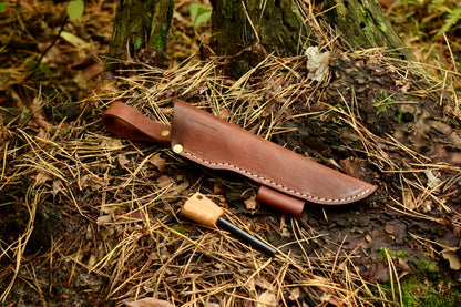 SHFerro Leather Sheath with Ferro Rod