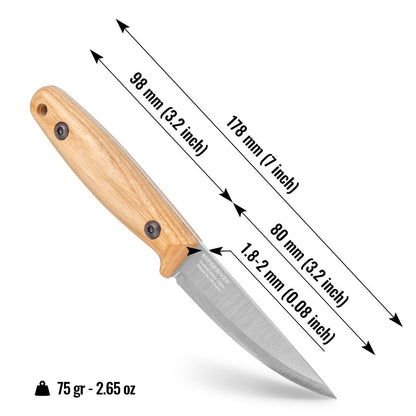 Camping Knife with wooden handle 